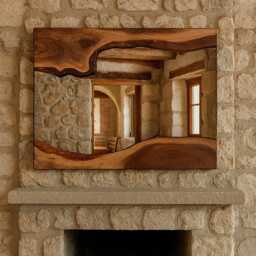 Wood Mirror - Wooden Rustic - thumbnail 4