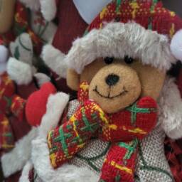 Festive Hanging Christmas Tree Decoration Bauble Soft Santa Snowman Reindeer Teddy - thumbnail 3