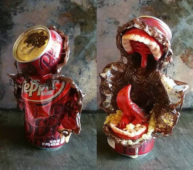 Dr Pepper - Horror Art, Monster, Zombie, Monster Can
