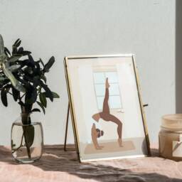 Art Print Yoga A4 Illustration/Asana Poster Namaste Natural Colors - thumbnail 2