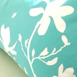 Mint Magnolia & Butterfly Pillow Teal Accent Pillow With Insert - thumbnail 4
