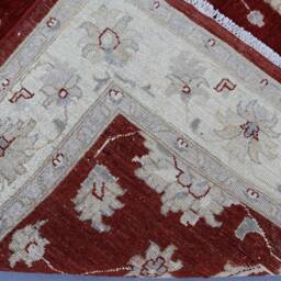 5x7'4 Ft Afghan Oushak Rug - Warm Beige Red Turkmen Hand Knotted Natural Dyes Wool Turkish Area Oriental For Living Room - thumbnail 4