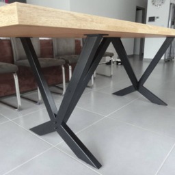 Desk Legs, Table Metal Table, Dining , Desk, Furniture Steel Industrial Set Of 2, Iksedo 80.40 - thumbnail 3