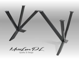 Desk Legs, Table Metal Table, Dining , Desk, Furniture Steel Industrial Set Of 2, Iksedo 80.40 - thumbnail 1