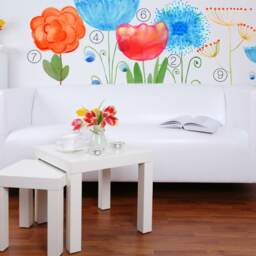 Wall Decal Giant Flower Blue No. 2, Home D??cor, Kitchen Floral Decal, Nursery Decor, Dream Meadow Collection - thumbnail 3