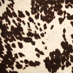 Faux Cowhide Print Cushion Cover Velvety Brown Decorative Pillow - thumbnail 3