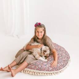 Floor Cushion Kids, Reading Nook Decor, Pillow For Large Cushion, Round Toddlers, Birthday Gift Kids - thumbnail 2