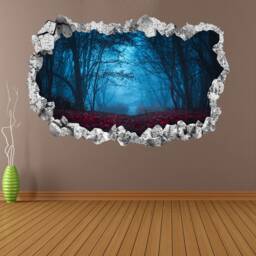 Dark Misty Forest Trees Autumn Wall Decal Sticker Mural Poster Print Art Home Office Decor Ka12 - thumbnail 2