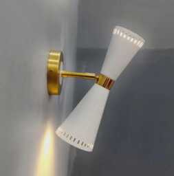 1950S Mid-Century Beautiful Vintage Lamp Modern Brass Wall Sconce Atomic Retro Sputnik Design Wall Lighting - thumbnail 1