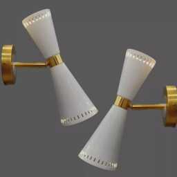 1950S Mid-Century Beautiful Vintage Lamp Modern Brass Wall Sconce Atomic Retro Sputnik Design Wall Lighting - thumbnail 2