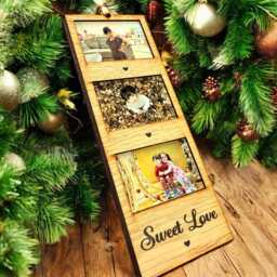 Personalised Hanging Ornament, Mini Photo Frames Hanging Bauble, Photo Frame Strip, Decoration, Custom Gift - thumbnail 2