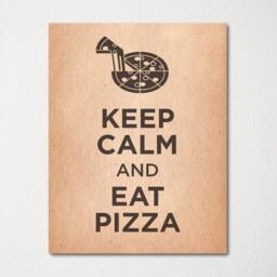 Keep Calm & Eat Pizza - Fine Art Print Choice Of Color Purchase 3 Receive 1 Free - thumbnail 1