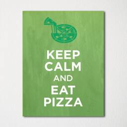 Keep Calm & Eat Pizza - Fine Art Print Choice Of Color Purchase 3 Receive 1 Free - thumbnail 3