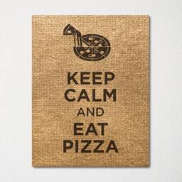 Keep Calm & Eat Pizza - Fine Art Print Choice Of Color Purchase 3 Receive 1 Free - thumbnail 2