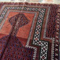 Antique 3'3x5'1 Prayer Rug - Super High Quality Hand-Knotted Persian Wool Carpet Islamic Mat Oriental Design Bohemian - thumbnail 3