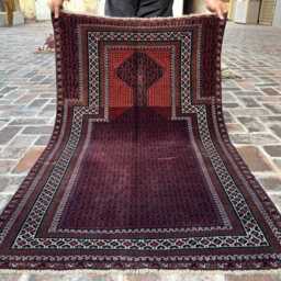 Antique 3'3x5'1 Prayer Rug - Super High Quality Hand-Knotted Persian Wool Carpet Islamic Mat Oriental Design Bohemian - thumbnail 2