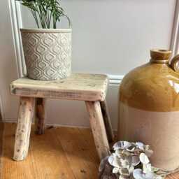Handcrafted Rustic Wood Plant Stand - Pallet Houseplant Scaffold Board Stool - thumbnail 2