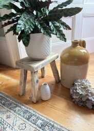 Handcrafted Rustic Wood Plant Stand - Pallet Houseplant Scaffold Board Stool - thumbnail 1