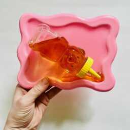 Honey Bear Wall Hanging/Dopamine Decor/ Maximalist Fake Food/ Food Pop Art/ Sculpture/ Funky Decor/Kitchen Decor - thumbnail 2