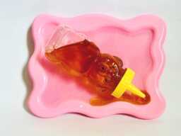 Honey Bear Wall Hanging/Dopamine Decor/ Maximalist Fake Food/ Food Pop Art/ Sculpture/ Funky Decor/Kitchen Decor