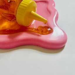 Honey Bear Wall Hanging/Dopamine Decor/ Maximalist Fake Food/ Food Pop Art/ Sculpture/ Funky Decor/Kitchen Decor - thumbnail 3