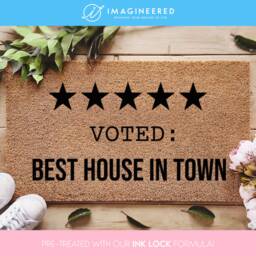 Voted Best House in Town Doormat - Funny Neighbor Door Mat Custom Welcome Gift Personalized - thumbnail 1