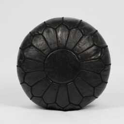 Next Day Delivey Prefilled Handmade Dark Brown Moroccan Leather Pouf Ottoman Bohemian Floor Cushion - thumbnail 4