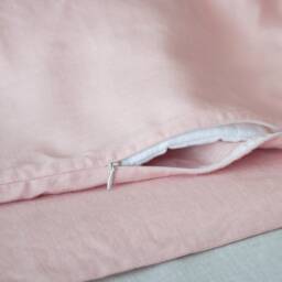 Linen Duvet Cover With Zipper in Dusty Rose, Muted Pink Duvets, Natural Bedding - thumbnail 3