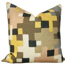 Thibaut Pixel Apricot & Ginger Double Sided Cushion Cover Pillow Cover - thumbnail 2