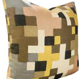 Thibaut Pixel Apricot & Ginger Double Sided Cushion Cover Pillow Cover - thumbnail 3