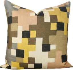 Thibaut Pixel Apricot & Ginger Double Sided Cushion Cover Pillow Cover - thumbnail 1