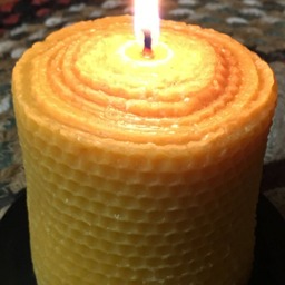 Qty Of 3 2''x3'' Honeycomb 100% Pure Beeswax Solid Candle - thumbnail 2