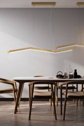 Pendant Lamp Wood Hanging Lightning Handmade Dining Table Thunder Solid Handcrafted - thumbnail 1
