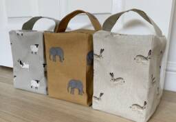 Sophie Allport Fabric/Door Stop Choice Of Fabrics Sheep Bees Teal Woof Pugs Elephants/ Hares /Hearts Gifts - Unfilled - thumbnail 1