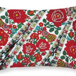 Throw Pillow Hungarian Beaded Embroidery From Kalotaszeg Photo Printed On Cotton in 14x14 To 26x26 Or 20x14 Decor Accent Housewares - thumbnail 2