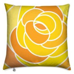 Carol Burns Cotton Cushion Cover Vibrant Rose Design, 45cm Square, Printed Both Sides - thumbnail 3