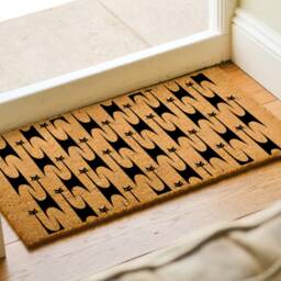 Welcome Mat, Modern Abstract Doormat, Funky Cat Stylish Mat For Your Home, Entryway Rug, Lovers, Gift - thumbnail 2