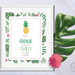 Tropical Pineapple Art Print Girl's Nursery Decor - thumbnail 3