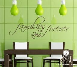 Families Are Forever Wall Decal Quote - Vinyl Text Stickers Art Custom Home Decor - thumbnail 2