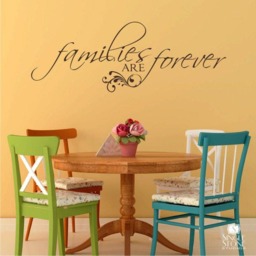 Families Are Forever Wall Decal Quote - Vinyl Text Stickers Art Custom Home Decor - thumbnail 1
