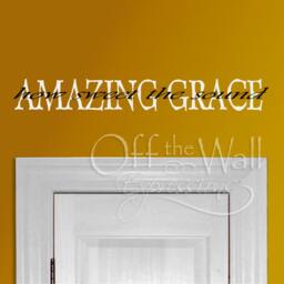 Amazing Grace - How Sweet The Sound, Vinyl Decal. Christian Hymn Lyrics, Wall Quote - thumbnail 1