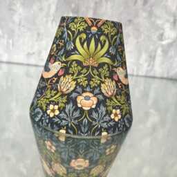 William Morris Strawberry Thief Candle Shade - Navy Floral Clip-On Lampshade - thumbnail 3