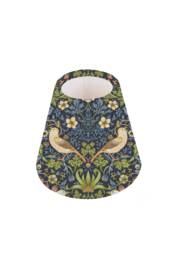 William Morris Strawberry Thief Candle Shade - Navy Floral Clip-On Lampshade