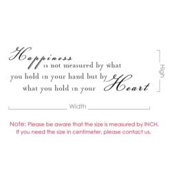 Happiness Wall Decal Love Vinyl Sayings Words Heart Art Decor - 026 - thumbnail 4