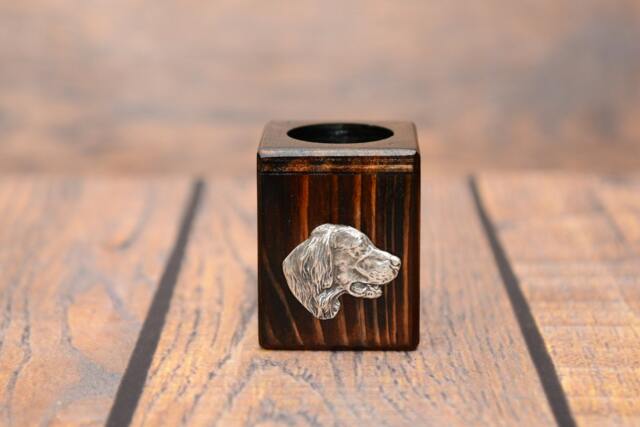 Setter - Wooden Candlestick With Dog, Souvenir, Decoration, Limited Edition, Collection - image 1