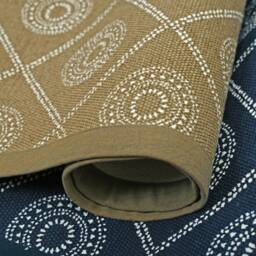 Geometric Tribal Printed Cotton Rug, Rustic Beige Decor - 24x36 Inches - thumbnail 4
