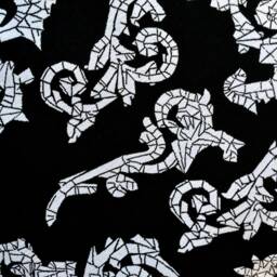 Tuxedo Runway Fabric Pillow - Black/White - thumbnail 4