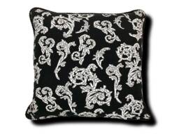 Tuxedo Runway Fabric Pillow - Black/White - thumbnail 1