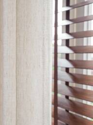 Lance Linen Sheer Curtain, Natural Custom Cotton Drapes, Extra Long Curtain For Bedroom, 1Pc - thumbnail 1