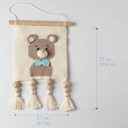 Decoration Of A Children's Room, Crochet Wall Decoration, Teddy Bear Portrait, Room - thumbnail 4